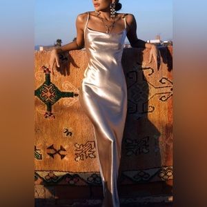 Rat and Boa Inspired Gold Dress